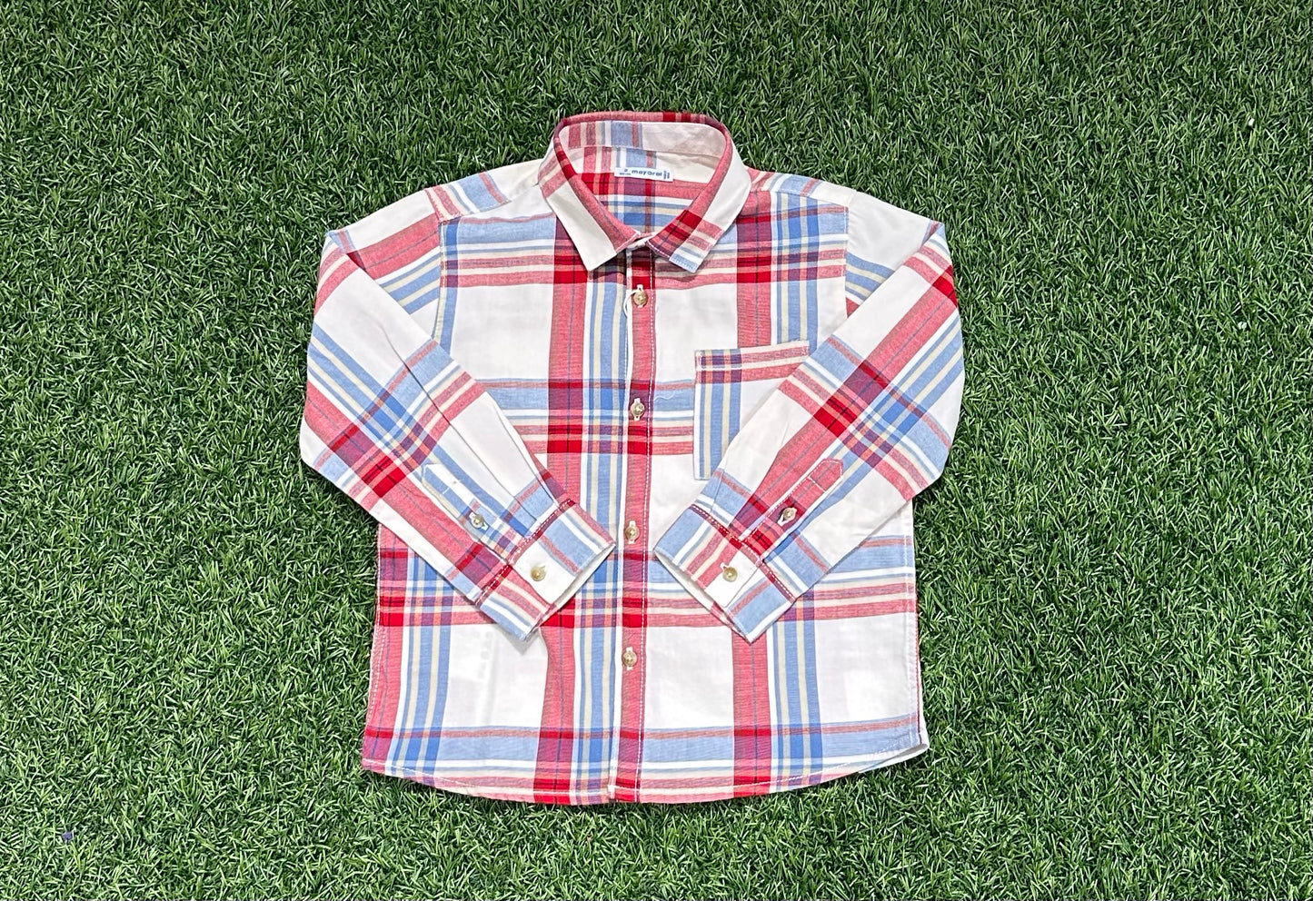 Mayoral Plaid Button Up