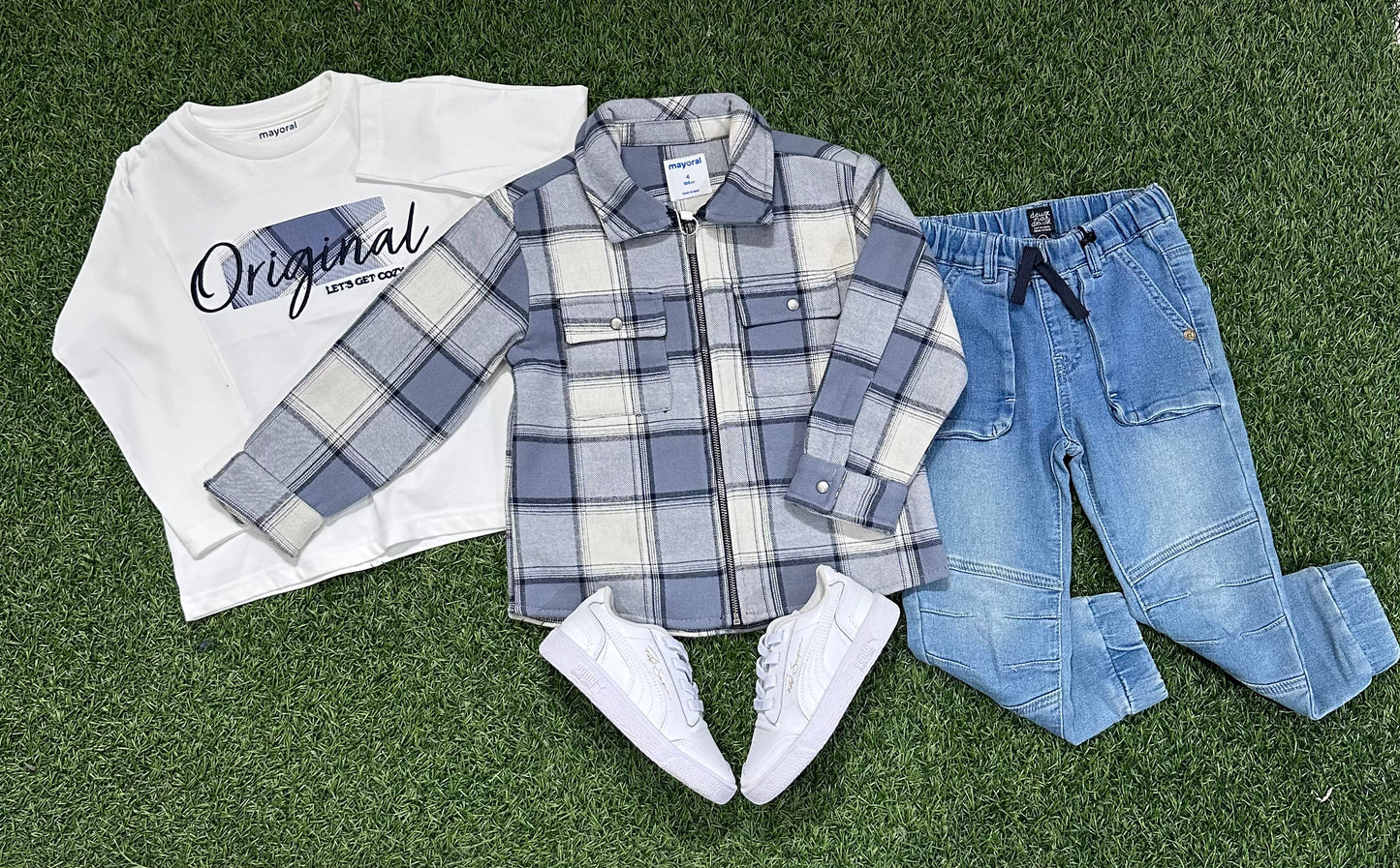 Mayoral Cloudy Plaid Jacket