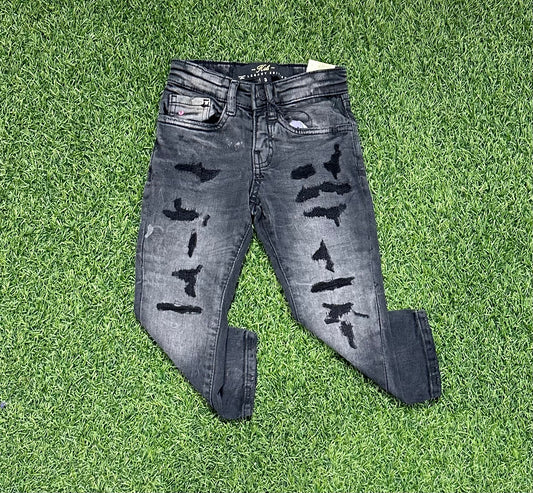 Jordan Craig Black Washed Ripped Denim