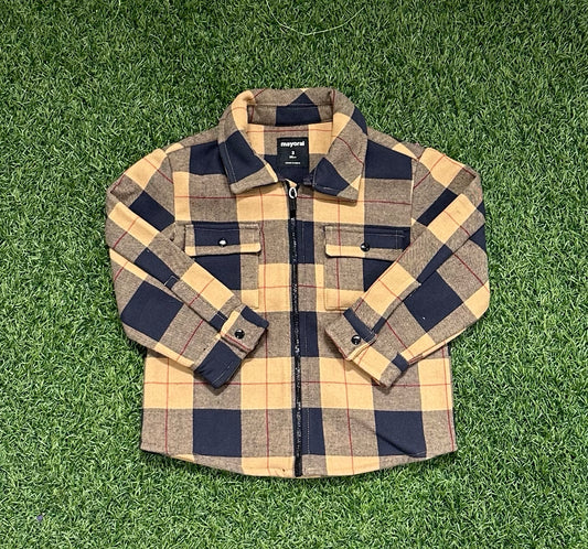 Mayoral Toffee Plaid jacket